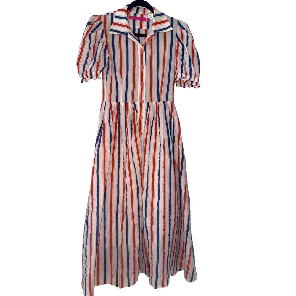 Striped Multicolor Midi Dress